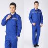 1 Set Men Coat Pants Reflective Solid Color Two Piece Set Autumn Welding Suit Auto Car Repairmen Workshop Mechanic Clothing