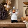 Chef Statue with Props Figurine, Resin Countertop Table Decoration, Funny Cartoon Kitchen Accessory Seasoning Bottle/Bottle Opener/Message Board