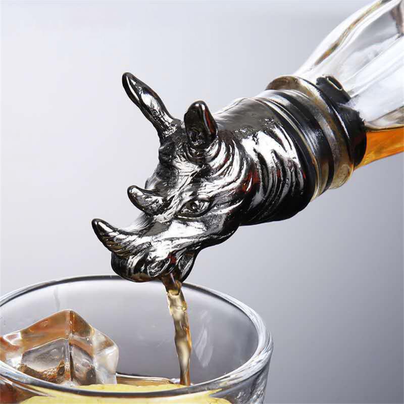 Wine Pourer Deer Elk Lion Wine Stopper Stainless Steel Bartender Tool Deer Head Wine Mouth Wedding Party Bottle Stoppers