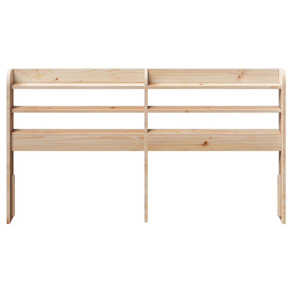 Headboard with Shelves 150 Cm Solid Pine Wood