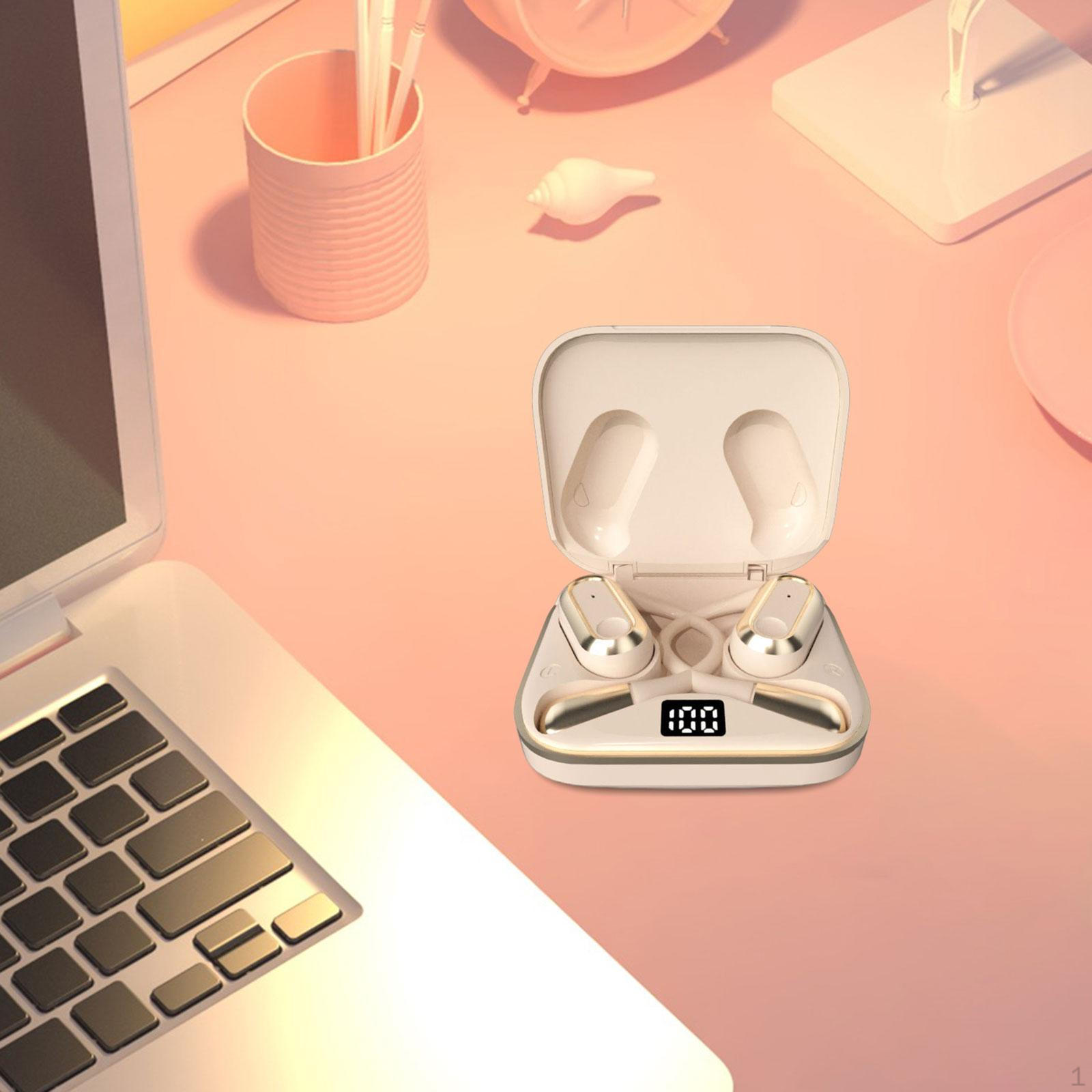 

Open Ear Headphones Headset Portable LCD Display Birthday Gift Accessories Noise Reduction for Smart Skin