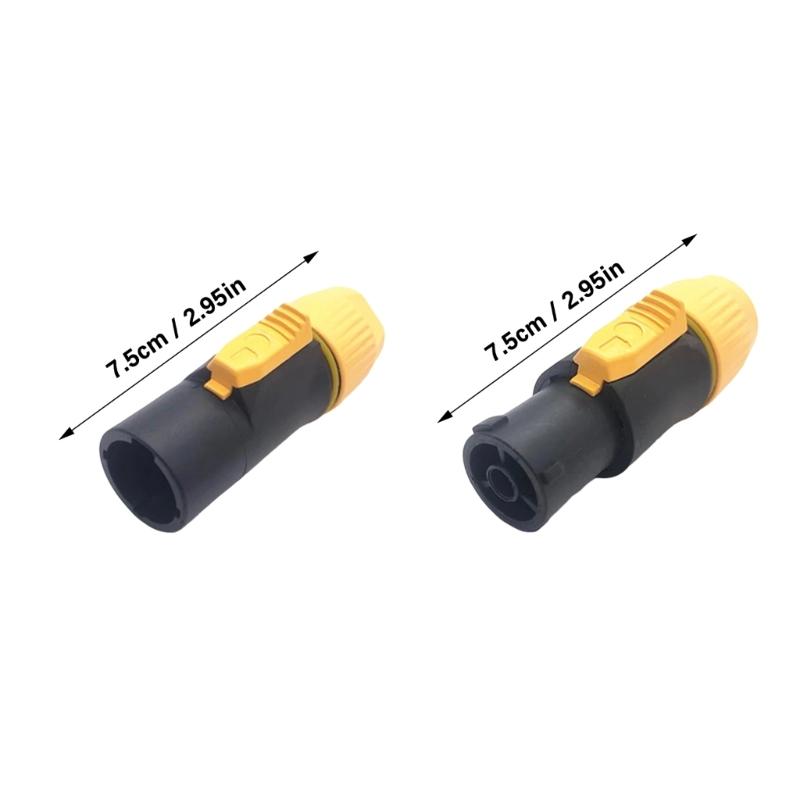 3 Cores Powercon Plug and Plug Panel Adapter for Speaker Equipment Universal Power Plug Powercon Connector Waterproof