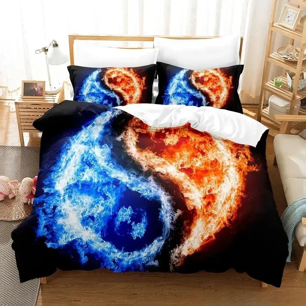 Colorful Yin and Yang Made of Color Combinations Bedding Set Single Twin Full Queen King Size Adult Kid Bedroom Duvet Cover Sets