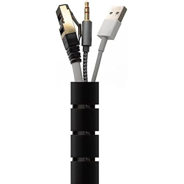 Kabelorganisator - AISENS - 25mm x 2.0m - Svart - Flerematerialer - Innendørs