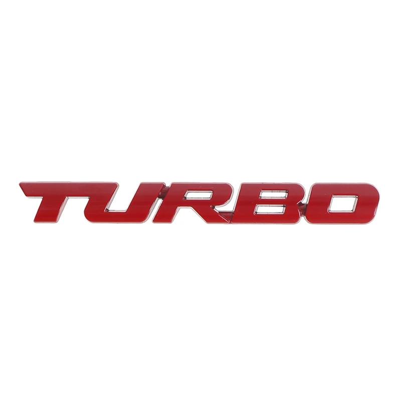 

3D металева літера Turbo Автомобіль Мотоцикл Емблема Значок Наклейка Бічна прикраса червоний
