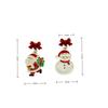 Creative Asymmetrical European & American Christmas Alloy Earrings: Santa Claus & Snowman Design for Women