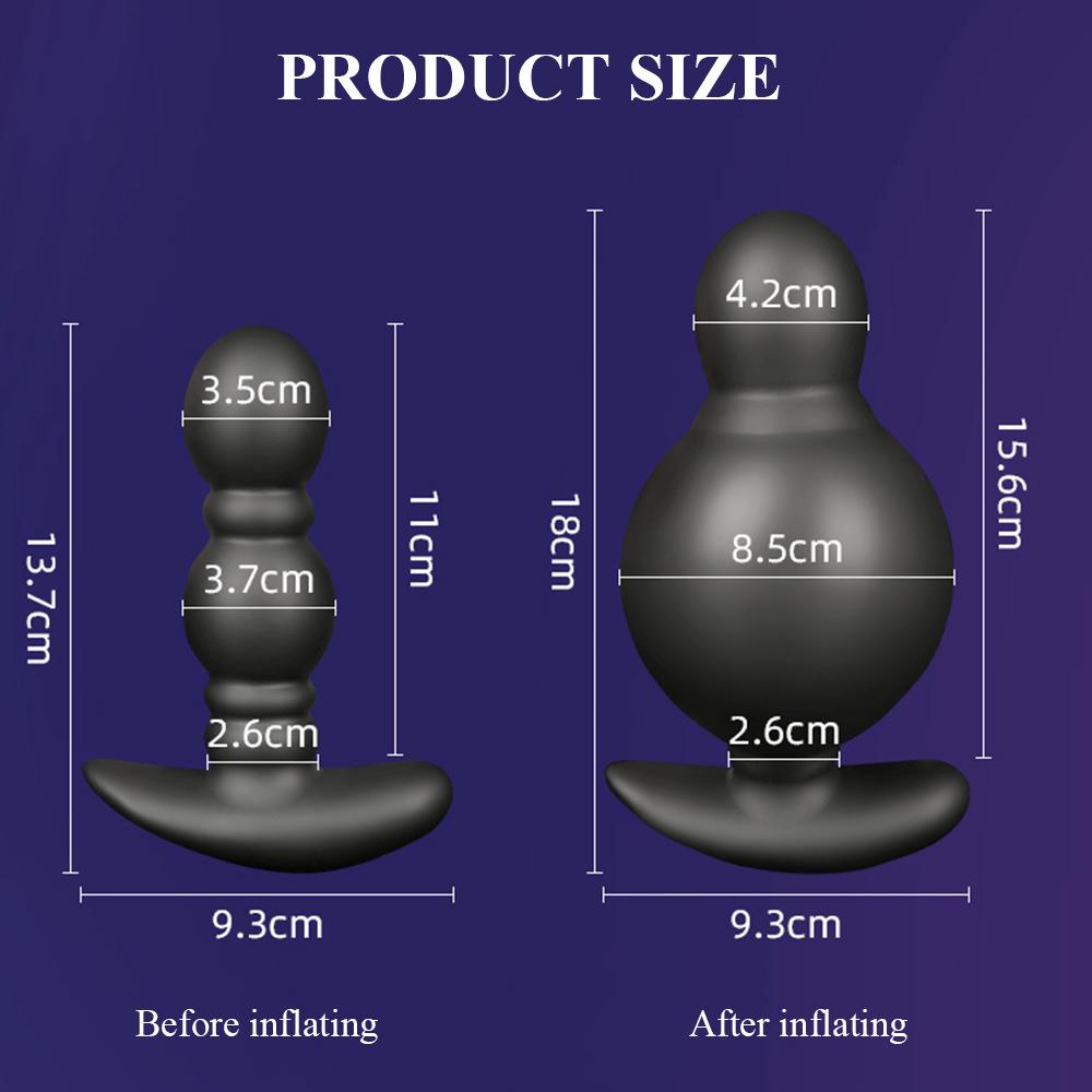 Electric Inflatable Remote Control Vibrating Anal Plug