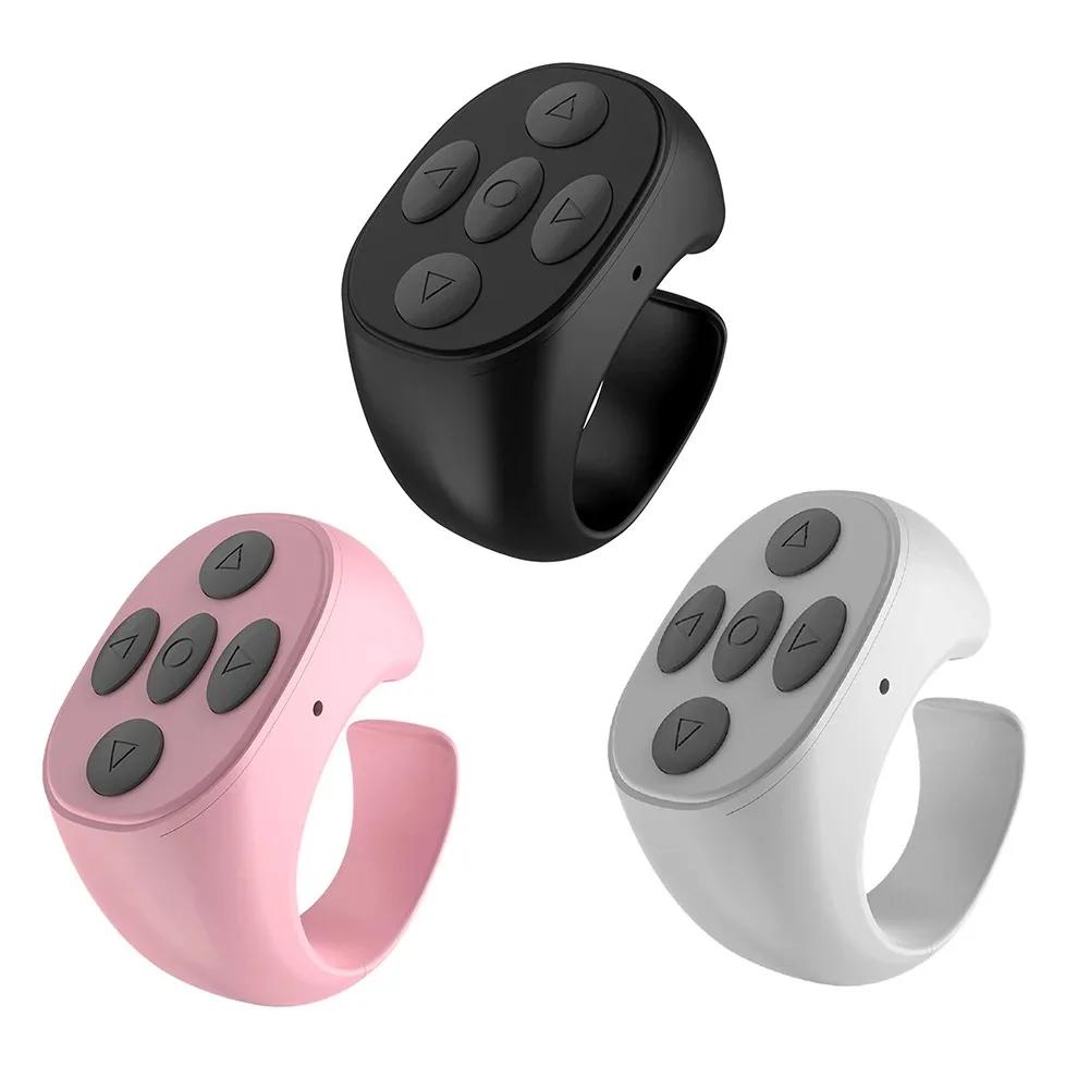 Bluetooth Ring Remote Control Selfie Video Fingertip Controller Automatic Page Turner for Mobile Phone TikTok Browsing