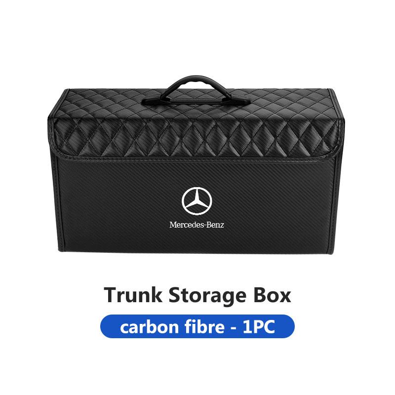 CQJ1 Car Trunk Organizer Boot Organiser Storage Box Portable Handbag For Mercedes Benz C180 C300 W124 W176 W177 C200 C260 GLC CLE CLA