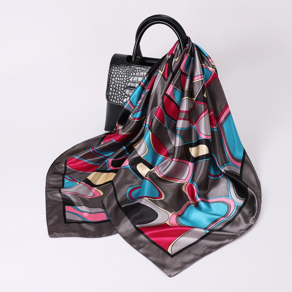 Wysokiej jakości luksusowe jedwabne szale z pałąkiem na głowę szaliki szalik dla kobiet łańcuszek jedwabny szal damski dekoracyjny szal