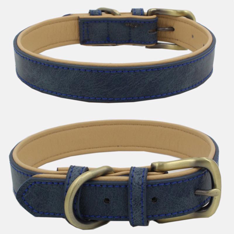 Pet Retro Wear Resistant Microfiber Collar for Large Medium Small Dogs Puppy