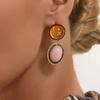 New Personality Geometric Water Drop Resin Pendant Earring Women Trendy Jointed Dangle Earrings Charm Jewelry Accessories