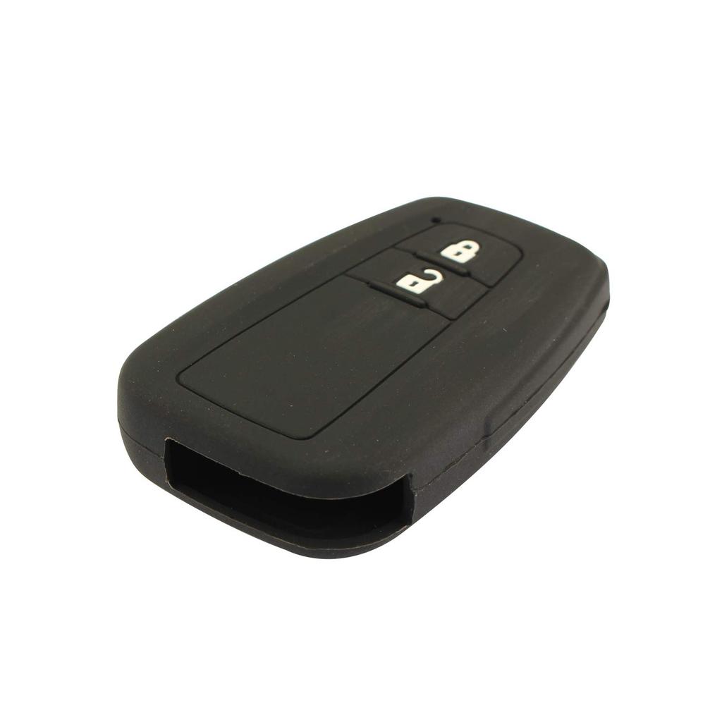 Smart Key Cover, Silicone Scratch Prevention Protection, 2 Set, Compatible with Toyota Prius 50 Series C-HR (Black, Blue)
