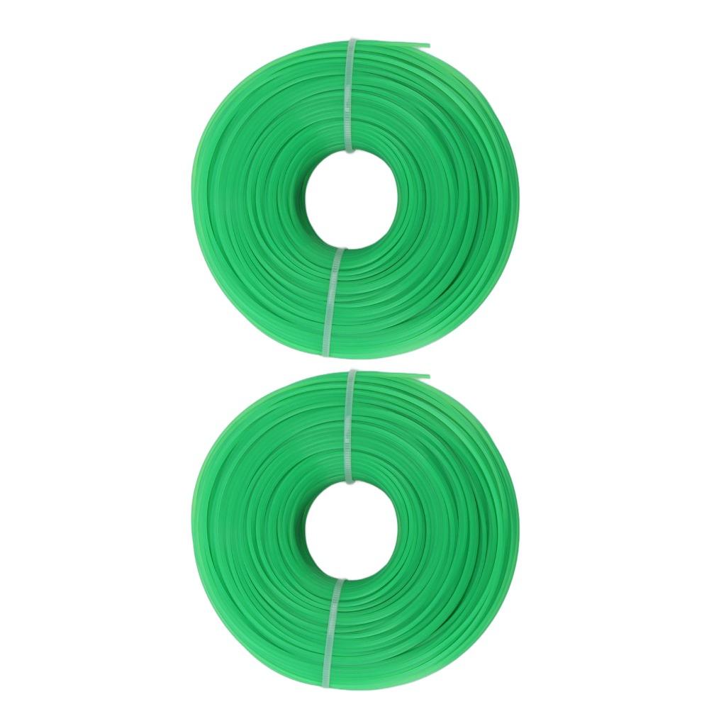2PCS Nylon Grass Trimmer Line Green Trimmer Replacement Spool Durable Nylon Trimmer Line