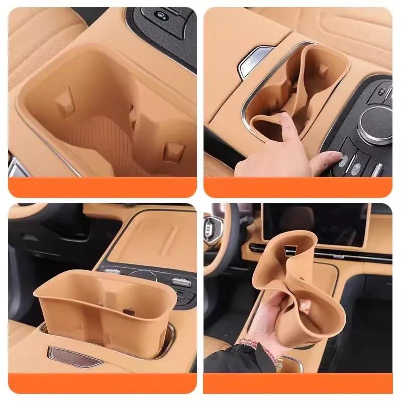 Central Control Water Cup Protective Cover Silicone Water Cup Protective Pad For GEELY GALAXY STARSHIP 7 EM-i Car Accessories