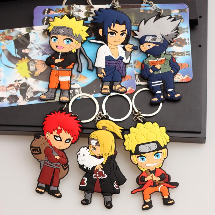 Double-Sided Naruto & Kakashi Soft Rubber Keychain Ornament