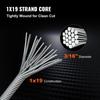 316 Stainless Steel Wire Rope 500ft Length, Steel Wire Cable 3/16 Inch, Steel Cable Railing Decking With 1x19 Strands Construction, 4700lbs Breaking