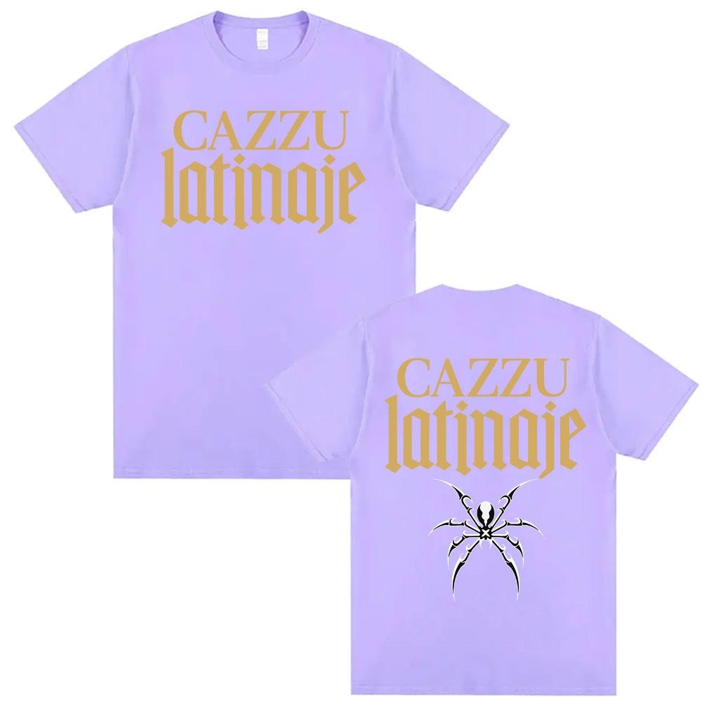 Singer CAZZU Latinaje Album 2026 Letters Print Tshirt Unisex Women Fashion Hip Hop Street Tshirts Summer Tops 100 Cotton T Shirt