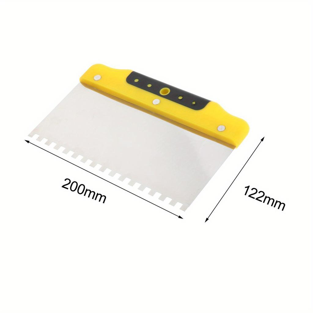 1Pc Finishing Trowel Wall Grout Spreading Tools Steel Trowel Putty Notched Spatula Concrete Drywall Trowel Construction Tools