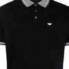 Emporio Armani SS23 Logo Embroidered Striped Trim Short Sleeve Polo Shirt Men Tops Navy-Blue 3R1FC0-1JTKZ-0920
