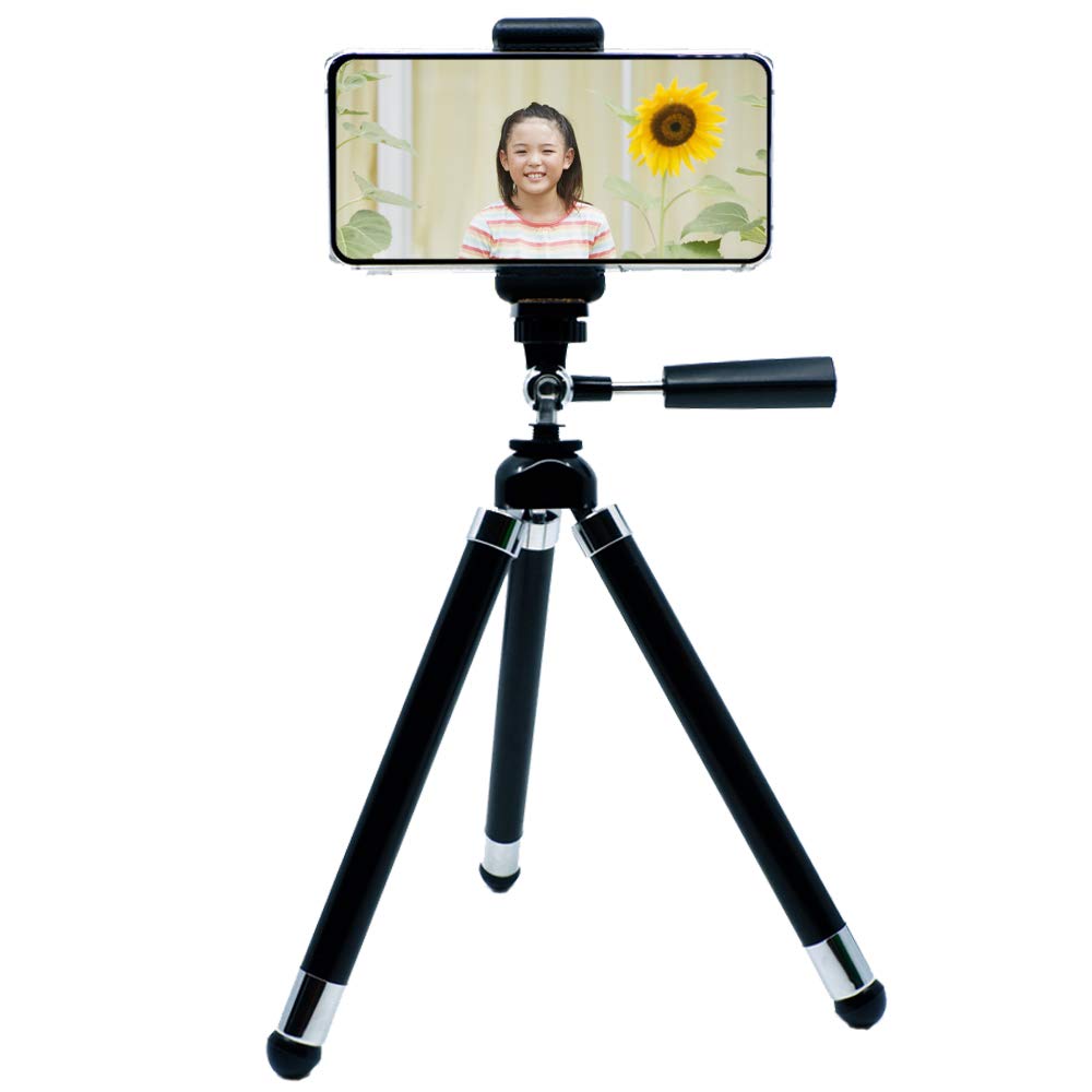 King Rainbow Eight Smartphone Smartphone 821522 Tripod, Black, ARE8-BK, 8-Section, Free-Angle Head, Compatible,
