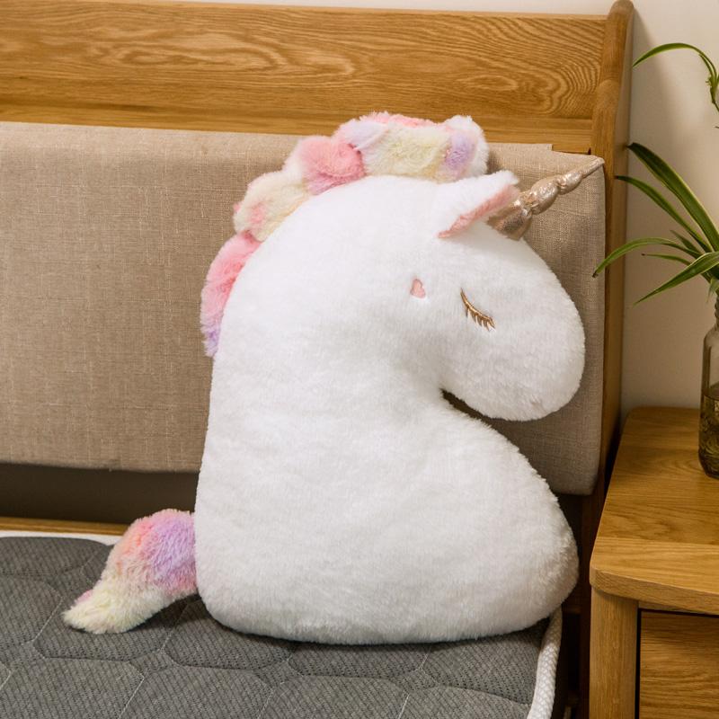 

Cartoon Unicorn Plush Toys Sofa Pillow Cushion Soft Stuffed Unicorn Toys Kids Girl Room Decor Girlfriend Children Birthday Gift белый