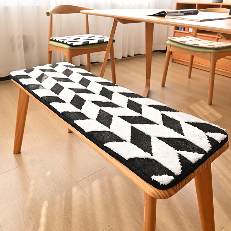 NEW Multi-sizes Plush Bench Cushions Non-slip Chair Seat Sofa Bay Window Cushions Restaurant Garden Bench Seat Swing Seat Pad