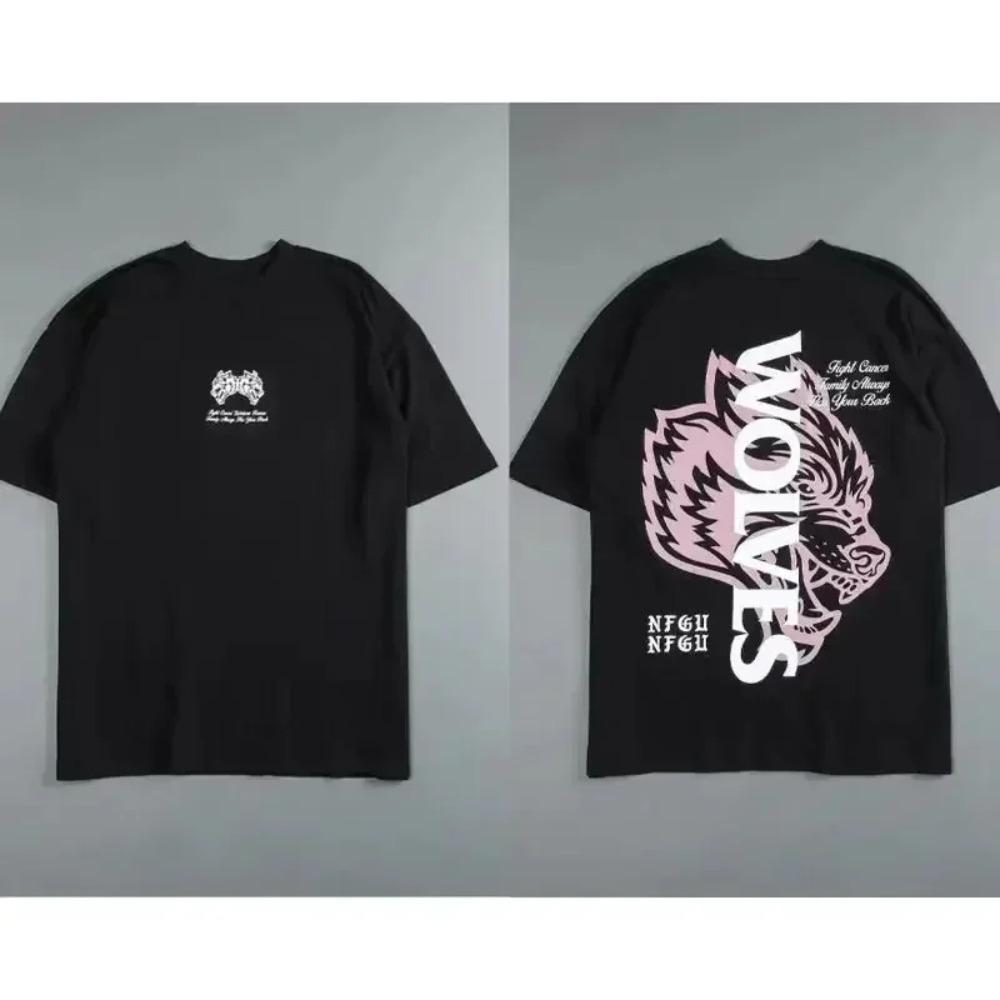 

2024 Футболка Darc Sport Wolves Оверсайз Хлопковая футболка для зала фитнеса Мужская одежда Повседневная Женская футболка с коротким рукавом Футболка Darcsport XXXXXL чёрный