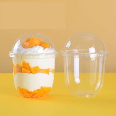 50Pcs 360Ml Disposable Mousse Cake Cup With Lid Jelly Dessert Yogurt Cake Cup