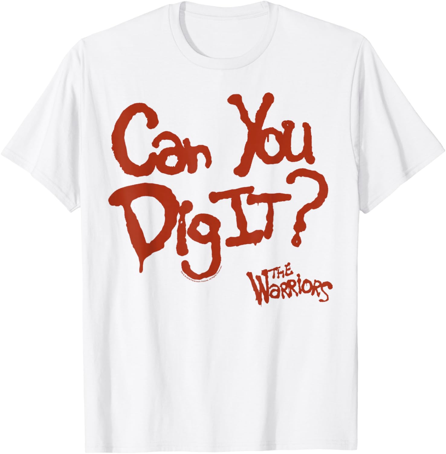 Can You Dig It The Warriors Quote Graphic Tee Mens Cotton Casual Short Sleeve TShirt S