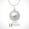 (92.5% Pure Silver) Simple) Pretty (Hr) Silver 14mm Ball Necklace