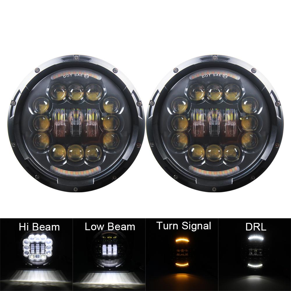 For Nissan Patrol Y60 Hummer H1&H2 Lada 4X4 7inch LED Headlight DRL For Jeep Wrangler TJ JK LJ CJ 7inch for Land Rover Defender