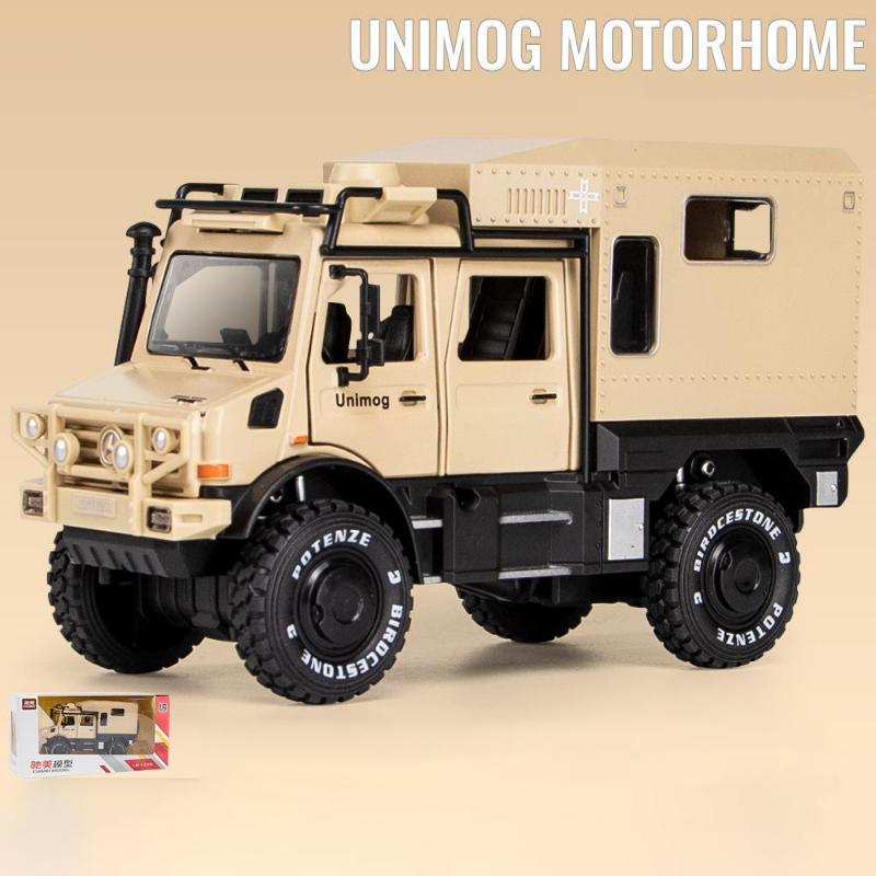 1:Model auta Benz Unimog v měřítku 28, Autíčko s tlakovým odléváním, Otevřené dveře, Světlo a zvuk, Chlapci Hračky Děti Dospělí Dárky