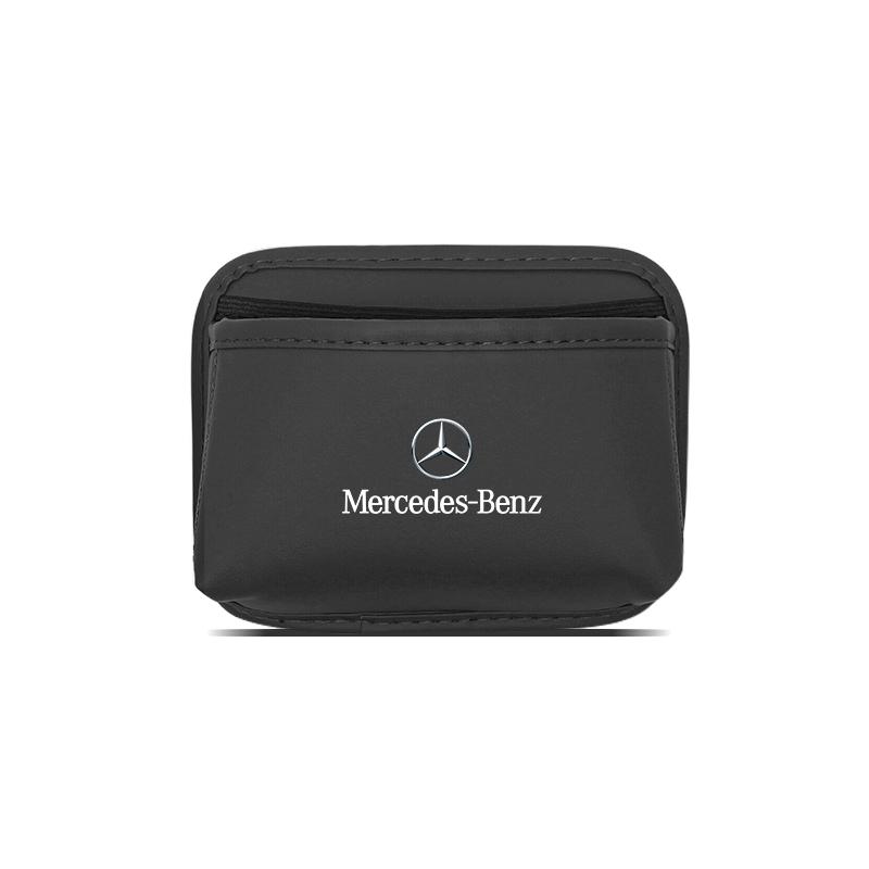 VFO1 Multi-functional Car Storage Box For Benz AMG A/B/C/E/S Class W203 W220 W211 Holder Leather Auto Door Side Case Backseat Bag