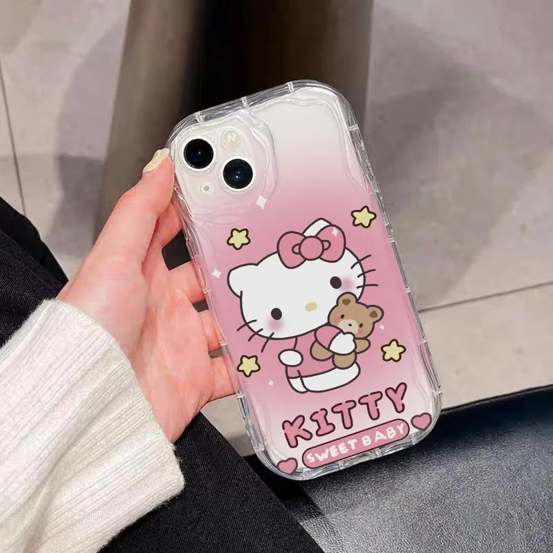 Sanrio Hello Kitty Chain Casing For Xiaomi Redmi Note 15 Pro 5G 15C 15 14C 13C Note 14 13 12 Pro Plus A7 Pro 5G Cute Clear Case