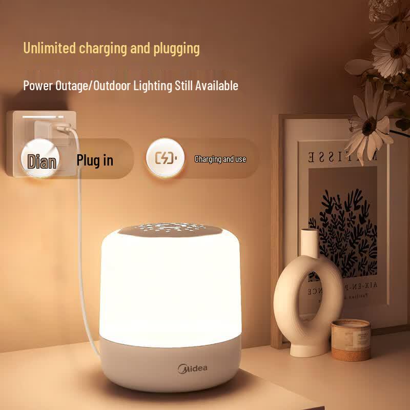 Midea Rechargeable Touch Bedside Night Lamp