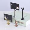 Stainless Steel Name Card Holder Stable Base Price Display Rack Picture Clips  Table Accessories