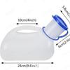 Unisex 1000ml Translucent PE Urinal with Female Interface, High-Temperature Disinfected