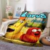Customiz Name Personality Larva Blanket Soft &Warm Sofa Office Bed Travel Lunch Break Blanket, Gift Suitable All Seasons