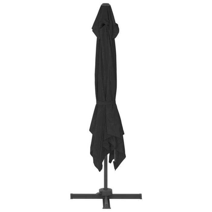 Parasol - vidaXL - Anthracite - Aluminium - 3x3m - Base portable incluse