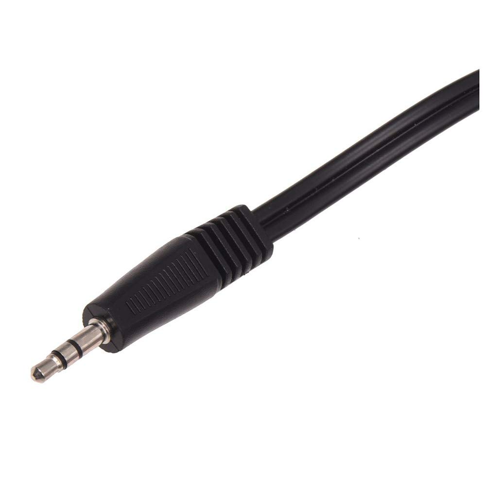 ANRANK RC35212AK 12 Inch 3.5mm Male To 2 RCA Female Jack Stereo Audio Y-Cable Adapter