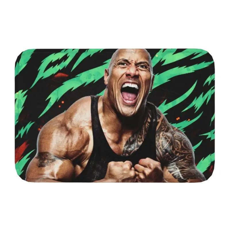 The Rock Dwayne Meme Front Door Mat Anti-Slip Outdoor Quick Dry Doormat Kitchen Bedroom Entrance Rug Carpet