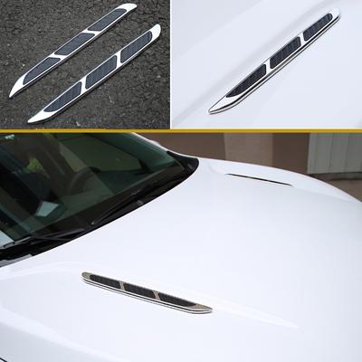 2Pcs/Set Car Chrome Side Emblem Decoration Trim Sticker Hood Inlet Stickers for Koleos for Kuga For Chevrolet Equinox for Cruze