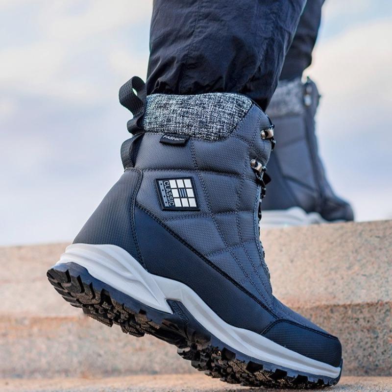 Winter Boots for Men Fashion Outdoor Waterproof Snow Boots Thicken Plush Warm Winter Shoes High-top Cotton Boot Men Winter Boots