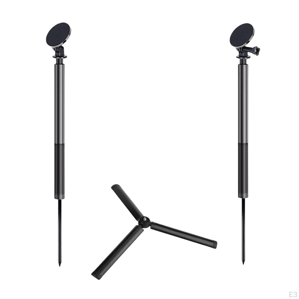 Golf Monopod Phone Holder Aluminum Alloy with Ground Stake Smartphone Mount Selfie Rod for Training