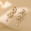 Fashionable 2023 Gold Plated Geometric Tassel Earrings With Pearl For Women