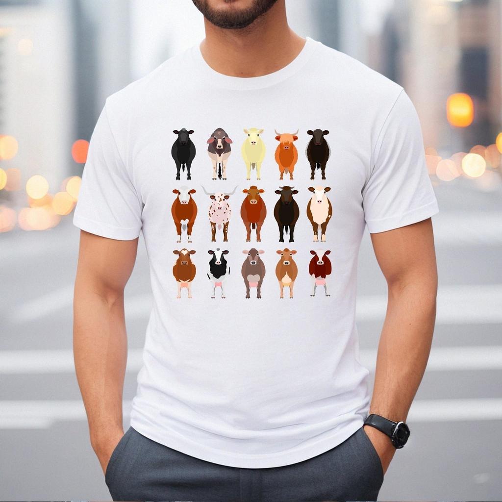 Funny Cow T-Shirt, Vintage Farm Animal Shirt, Cow Lover Gift for Farmers