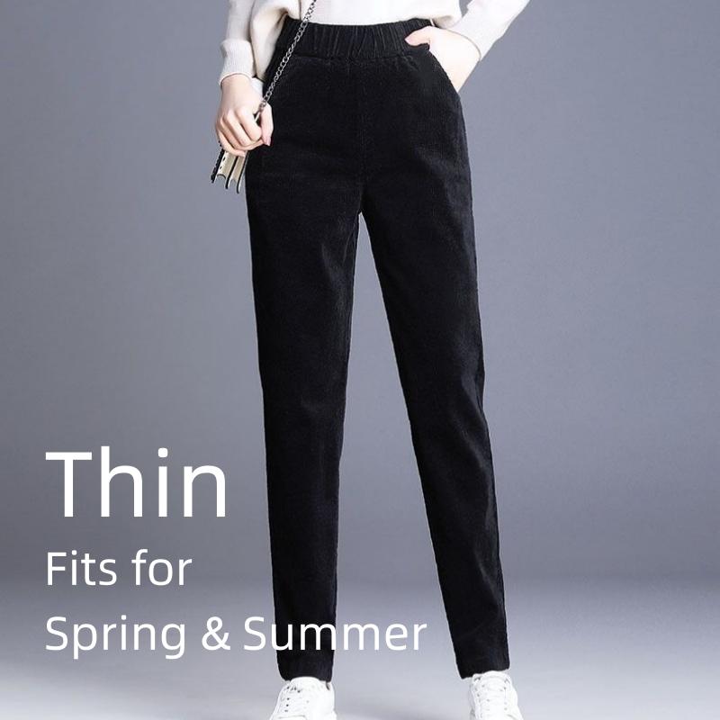 Plush Thick Casual Pants Women's Corduroy Warm Pants Autumn Winter Leggings Harem Pants Trousers High Waist Women Pants