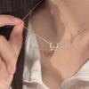 S925 Sterling Silver Zirconia Diamond Necklace for Women - Light Luxury Korean Style Clavicle Chain, Cute & High-End Fashion Accessory
