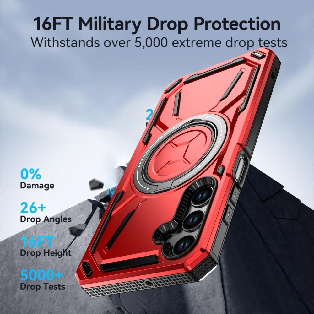 Heavy Duty Magnetic Charging Case For Samsung Galaxy S26 S25 S24 S23 S22 FE Ultra Plus Ring Bracket Raised Camera Bezel Cover